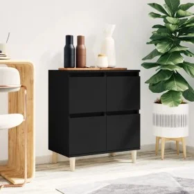 Aparador de madera contrachapada negro 60x35x70 cm de vidaXL, Aparadores - Ref: Foro24-821157, Precio: 75,54 €, Descuento: %