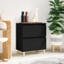 Aparador de madera contrachapada negro 60x35x70 cm de vidaXL, Aparadores - Ref: Foro24-821157, Precio: 76,71 €, Descuento: %