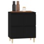 Aparador de madera contrachapada negro 60x35x70 cm de vidaXL, Aparadores - Ref: Foro24-821157, Precio: 76,71 €, Descuento: %