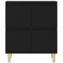 Aparador de madera contrachapada negro 60x35x70 cm de vidaXL, Aparadores - Ref: Foro24-821157, Precio: 76,71 €, Descuento: %