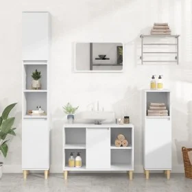 Armario para lavabo madera contrachapada blanco 80x33x60 cm de vidaXL, Tocadores de baño - Ref: Foro24-821284, Precio: 67,12 ...