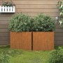 Jardineras 2 unidades acero corten 49x47x46 cm en Macetas y jardineras | Comprar online en Foru.es