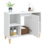 Armario para lavabo madera contrachapada blanco 80x33x60 cm de vidaXL, Tocadores de baño - Ref: Foro24-821284, Precio: 68,15 ...