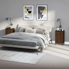 Mesitas de noche 2 uds madera color roble marrón 40x35x70 cm de vidaXL, Mesitas de noche - Ref: Foro24-819659, Precio: 79,47 ...