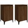 Mesitas de noche 2 uds madera color roble marrón 40x35x70 cm de vidaXL, Mesitas de noche - Ref: Foro24-819659, Precio: 80,53 ...