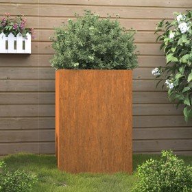 Jardinera de acero corten 42x38x75 cm en Macetas y jardineras | Comprar online en Foru.es