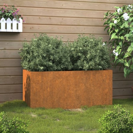 Jardinera de acero corten 62x30x29 cm en Macetas y jardineras | Comprar online en Foru.es