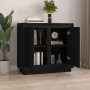Aparador de madera contrachapada negro 80x34x75 cm de vidaXL, Aparadores - Ref: Foro24-819885, Precio: 85,79 €, Descuento: %