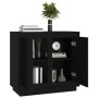 Aparador de madera contrachapada negro 80x34x75 cm de vidaXL, Aparadores - Ref: Foro24-819885, Precio: 85,79 €, Descuento: %