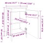 Mesitas de noche 2 uds madera gris hormigón 40x35x70 cm de vidaXL, Mesitas de noche - Ref: Foro24-819653, Precio: 78,12 €, De...