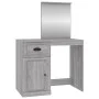 Tocador y espejo madera contrachapada gris Sonoma 90x50x132,5cm de vidaXL, Tocadores para dormitorios - Ref: Foro24-816766, P...