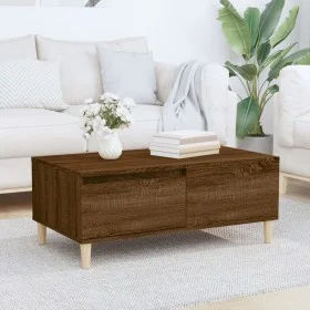 Oak brown plywood coffee table 90x50x36.5 cm by vidaXL, Coffee table - Ref: Foro24-821115, Price: 47,55 €, Discount: %