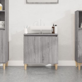 Armario de lavabo madera contrachapada gris Sonoma 58x33x60 cm de vidaXL, Tocadores de baño - Ref: Foro24-821258, Precio: 46,...