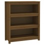Estantería madera maciza de pino marrón miel 80x35x97 cm en Librerías y estanterías | Comprar online en Foru.es
