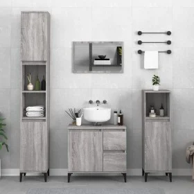 Armario de baño madera contrachapada gris Sonoma 30x30x190 cm de vidaXL, Muebles de baño - Ref: Foro24-819802, Precio: 89,58 ...
