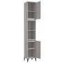 Armario de baño madera contrachapada gris Sonoma 30x30x190 cm de vidaXL, Muebles de baño - Ref: Foro24-819802, Precio: 86,29 ...