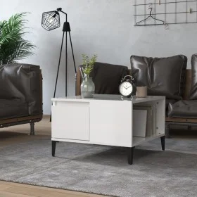 Glossy white plywood coffee table 55x55x36.5 cm by vidaXL, Coffee table - Ref: Foro24-821086, Price: 58,81 €, Discount: %