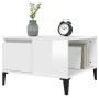 Mesa de centro madera contrachapada blanco brillo 55x55x36,5 cm de vidaXL, Mesas de centro - Ref: Foro24-821086, Precio: 59,5...