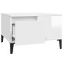 Mesa de centro madera contrachapada blanco brillo 55x55x36,5 cm de vidaXL, Mesas de centro - Ref: Foro24-821086, Precio: 59,5...