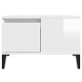 Mesa de centro madera contrachapada blanco brillo 55x55x36,5 cm de vidaXL, Mesas de centro - Ref: Foro24-821086, Precio: 59,5...