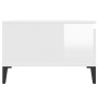 Mesa de centro madera contrachapada blanco brillo 55x55x36,5 cm de vidaXL, Mesas de centro - Ref: Foro24-821086, Precio: 59,5...