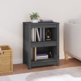 Estantería madera maciza de pino gris 50x35x68 cm en Librerías y estanterías | Comprar online en Foru.es