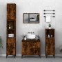 Armario de baño madera contrachapada roble ahumado 30x30x100 cm de vidaXL, Muebles de baño - Ref: Foro24-819817, Precio: 60,0...