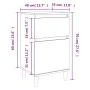 Nightstands 2 pcs smoked oak color 40x35x70 cm by vidaXL, Nightstands - Ref: Foro24-819703, Price: 56,57 €, Discount: %