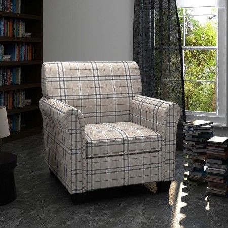Sillón sofá con asiento acolchado de color crema de vidaXL, Sillones - Ref: Foro24-240978, Precio: 206,97 €, Descuento: %