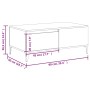 Mesa de centro madera contrachapada marrón roble 90x50x36,5 cm de vidaXL, Mesas de centro - Ref: Foro24-821123, Precio: 46,48...