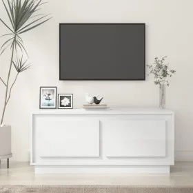 Glossy white plywood coffee table 102x50x44 cm by vidaXL, Coffee table - Ref: Foro24-819878, Price: 57,41 €, Discount: %