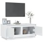 Mesa de centro madera contrachapada blanco brillo 102x50x44 cm de vidaXL, Mesas de centro - Ref: Foro24-819878, Precio: 57,41...
