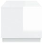 Mesa de centro madera contrachapada blanco brillo 102x50x44 cm de vidaXL, Mesas de centro - Ref: Foro24-819878, Precio: 57,41...