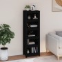 Estantería madera maciza de pino negra 50x35x154 cm en Librerías y estanterías | Comprar online en Foru.es