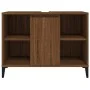 Armario de lavabo madera contrachapada marrón roble 80x33x60 cm de vidaXL, Tocadores de baño - Ref: Foro24-821299, Precio: 74...