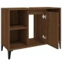Armario de lavabo madera contrachapada marrón roble 80x33x60 cm de vidaXL, Tocadores de baño - Ref: Foro24-821299, Precio: 74...