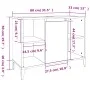 Armario de lavabo madera contrachapada marrón roble 80x33x60 cm de vidaXL, Tocadores de baño - Ref: Foro24-821299, Precio: 74...