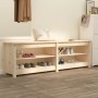 Banco zapatero de madera maciza de pino 160x36,5x50 cm en Zapateros y organizadores de calzado | Comprar online en Foru.es