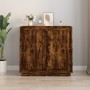Aparador madera contrachapada color roble ahumado 80x34x75 cm de vidaXL, Aparadores - Ref: Foro24-819889, Precio: 77,52 €, De...