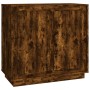 Aparador madera contrachapada color roble ahumado 80x34x75 cm de vidaXL, Aparadores - Ref: Foro24-819889, Precio: 77,52 €, De...