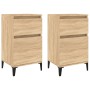 Mesitas de noche 2 uds color roble sonoma 40x35x70 cm de vidaXL, Mesitas de noche - Ref: Foro24-819715, Precio: 97,07 €, Desc...