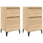 Mesitas de noche 2 uds color roble sonoma 40x35x70 cm de vidaXL, Mesitas de noche - Ref: Foro24-819715, Precio: 95,82 €, Desc...