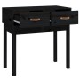 Mesa consola madera maciza de pino negro 76,5x40x75 cm en Mesas auxiliares | Comprar online en Foru.es