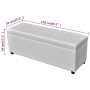 Banco largo de almacenamiento de madera blanco de vidaXL, Bancos para recibidores y almacenamiento - Ref: Foro24-241062, Prec...