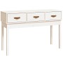 Mesa consola de madera maciza de pino blanco 114x40x75 cm en Mesas auxiliares | Comprar online en Foru.es