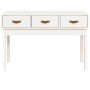 Mesa consola de madera maciza de pino blanco 114x40x75 cm en Mesas auxiliares | Comprar online en Foru.es