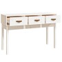 Mesa consola de madera maciza de pino blanco 114x40x75 cm en Mesas auxiliares | Comprar online en Foru.es