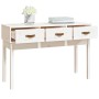 Mesa consola de madera maciza de pino blanco 114x40x75 cm en Mesas auxiliares | Comprar online en Foru.es