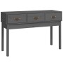 Mesa consola de madera maciza de pino gris 114x40x75 cm en Mesas auxiliares | Comprar online en Foru.es