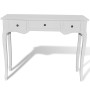 Mesa consola tocador con tres cajones blancos de vidaXL, Mesas auxiliares - Ref: Foro24-241143, Precio: 156,15 €, Descuento: %